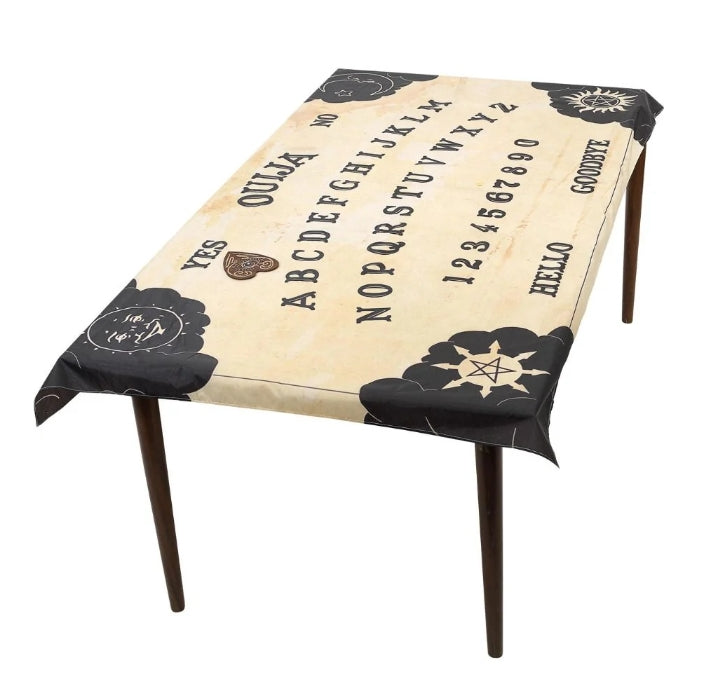 Halloween Ouija Table Cloth With Planchette Coaster