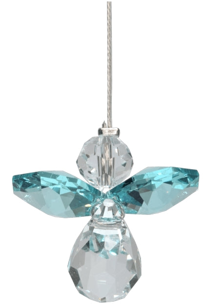 Crystal Guardian Angel - Blue Zircon