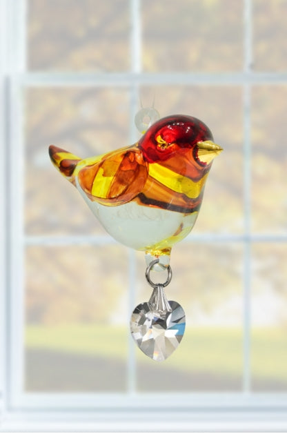 Fantasy Glass Pretty Little Bird - Goldfinch