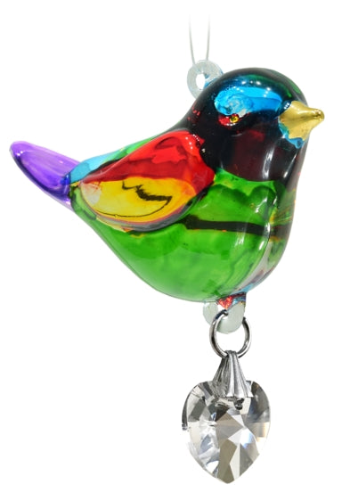 Fantasy Glass Pretty Little Bird - Rainbow