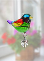 Fantasy Glass Pretty Little Bird - Rainbow