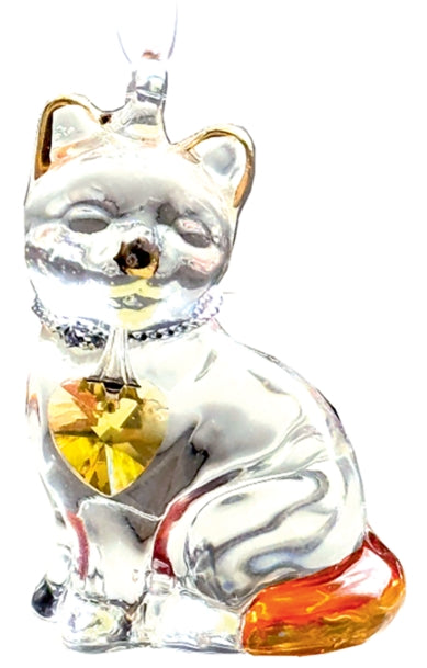 Fantasy Glass Pretty Little Kitty - Topaz