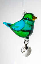 Fantasy Glass Pretty Little Bird - Emerald