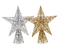 Festive 17cm Gold or Silver Star Tree Topper