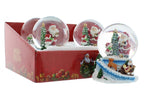 Festive 15cm wind up musical Santa scene Snowglobe