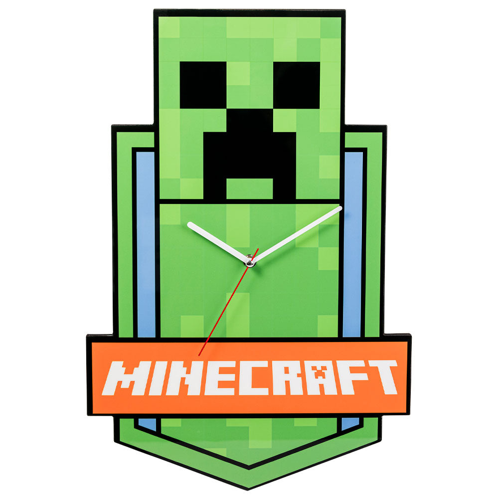 Shaped Wall Clock Minecraft Creeper
