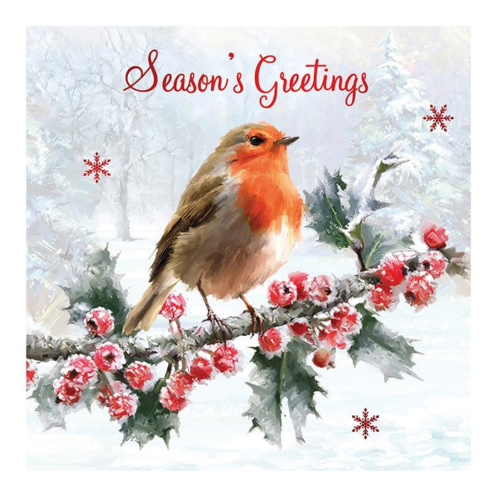 Traditional Robin 12 Pack Christmas Cards