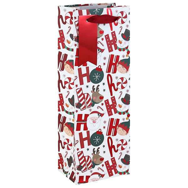 HOHOHO White Kraft Bottle Bag