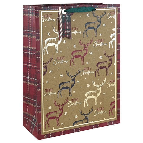Tartan Woodland Kraft Bag XLarge