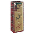 Tartan Woodland Kraft Bottle Bag