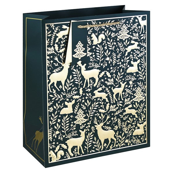 Gold Woodland Embossed Bag Large