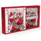 12 Pack Luxury Square Cards Santa