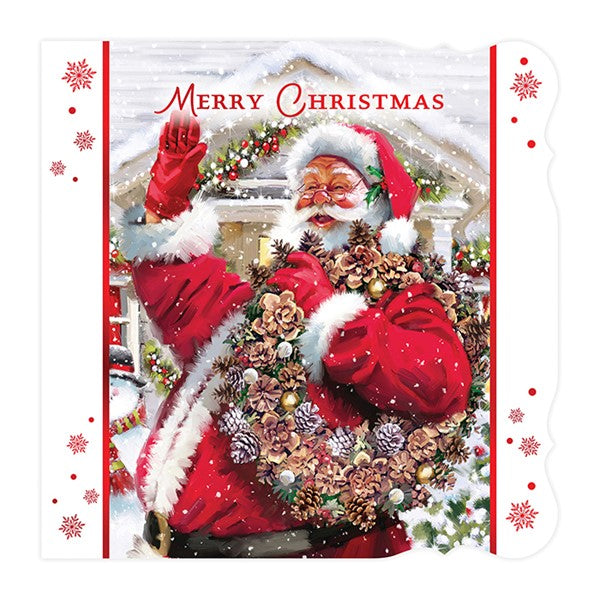 12 Pack Luxury Square Cards Santa