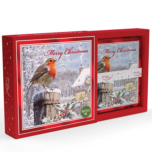 12 Pack Luxury Square Cards Robin