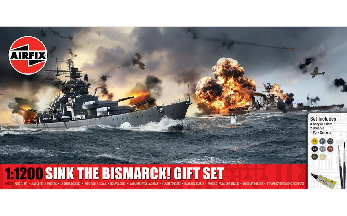 Airfix 1:1200 Sink The Bismark Gift Set