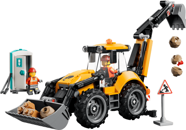 Lego City Yellow Backhoe Loader