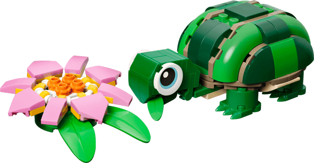 Lego Creator Turtle With Water Lily Flower