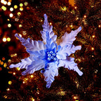 Premier Blue Poinsetta Velour Clip On 30cm