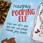 Pooping Elf with Jelly Beans