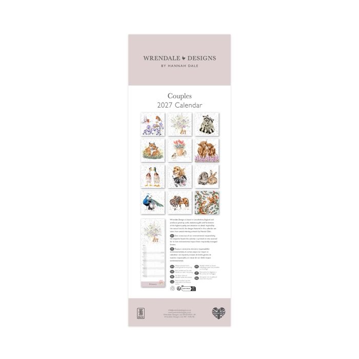 Wrendale 2027 Yours and Mine Slim Calendar