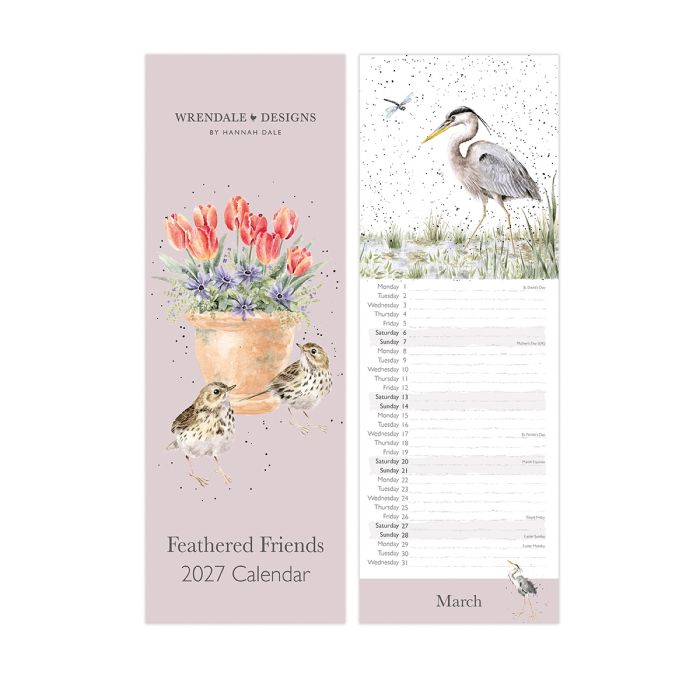 Wrendale 2027 Bird Slim Calendar