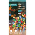 Premier 100 Multi-Action Battery Operated LED Clear Cable Lights With Timer Multi Coloured