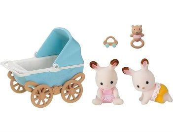 Sylvanian Chocolate Rabbit Twins Set