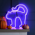 Festive Halloween Neon Lit Flex Cat Light 34cm