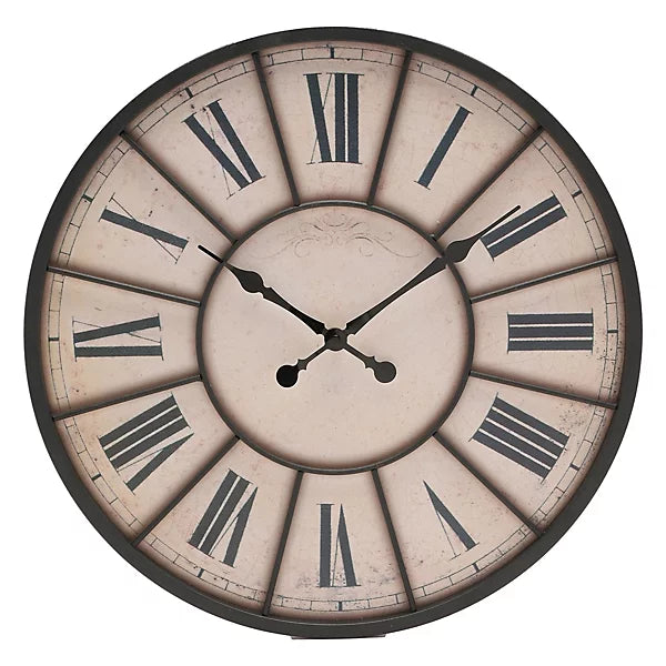 Hometime 41cm Roman Dial Panelled Wall Clock
