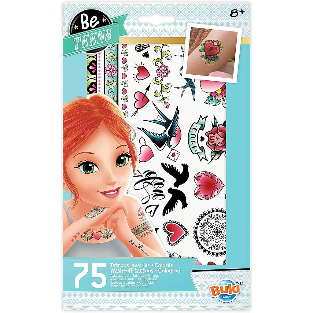 75 Wash Off Tattoos Coloured