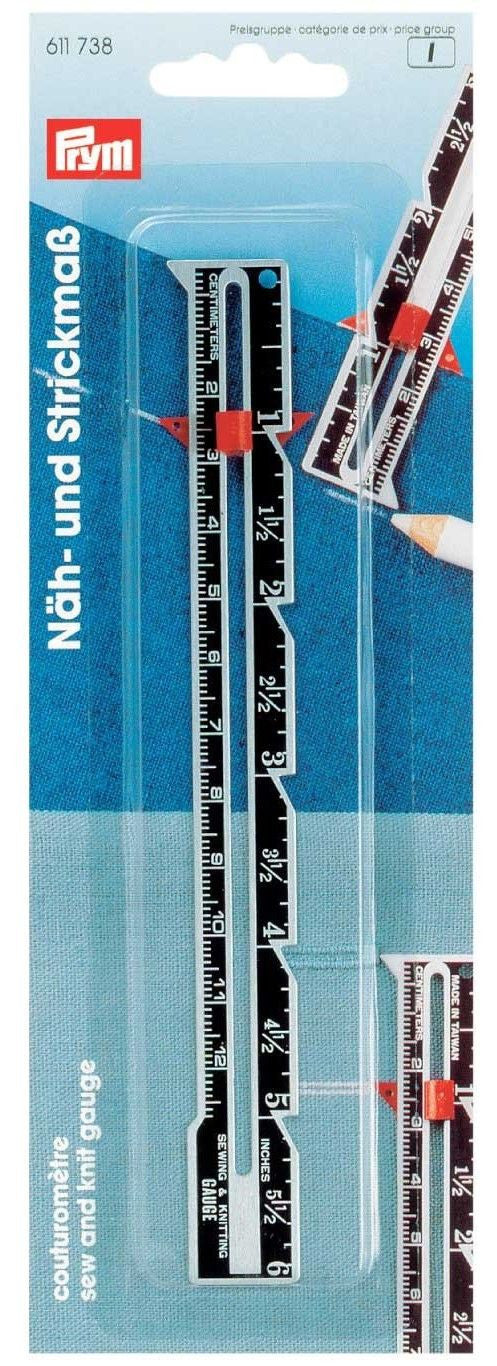 Prym Sew and Knit Gauge cm/inch