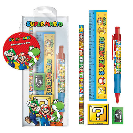 Super Mario 5pc Stationary Set