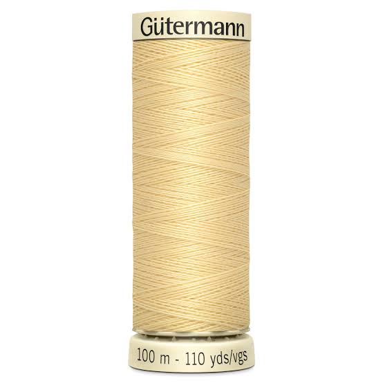 Gutermann 100m Sew All Polyester Thread - Col 325 Lightest Yellow
