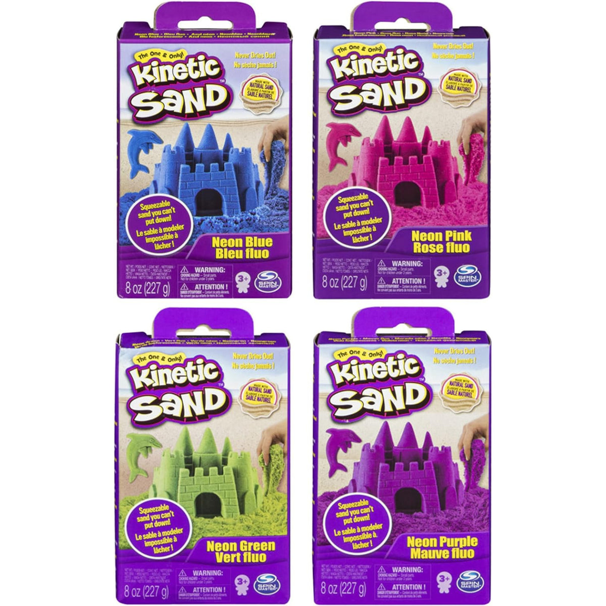 Kinetic Sand 8oz neon Box Ast