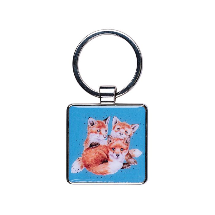 Wrendale Keyring - Fox Snug as a Cub