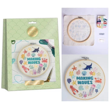 Sew & So On Embroidery Kit Making Waves