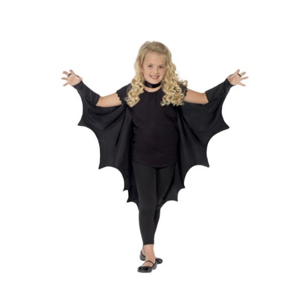 Halloween Kids Vampire Black Bat Wings Cape