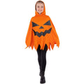 Halloween Kids Unisex Orange Pumpkin Poncho