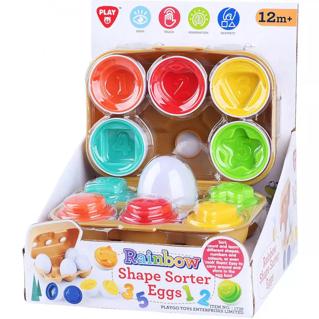 Playgo Rainbow Shape Sorter Eggs