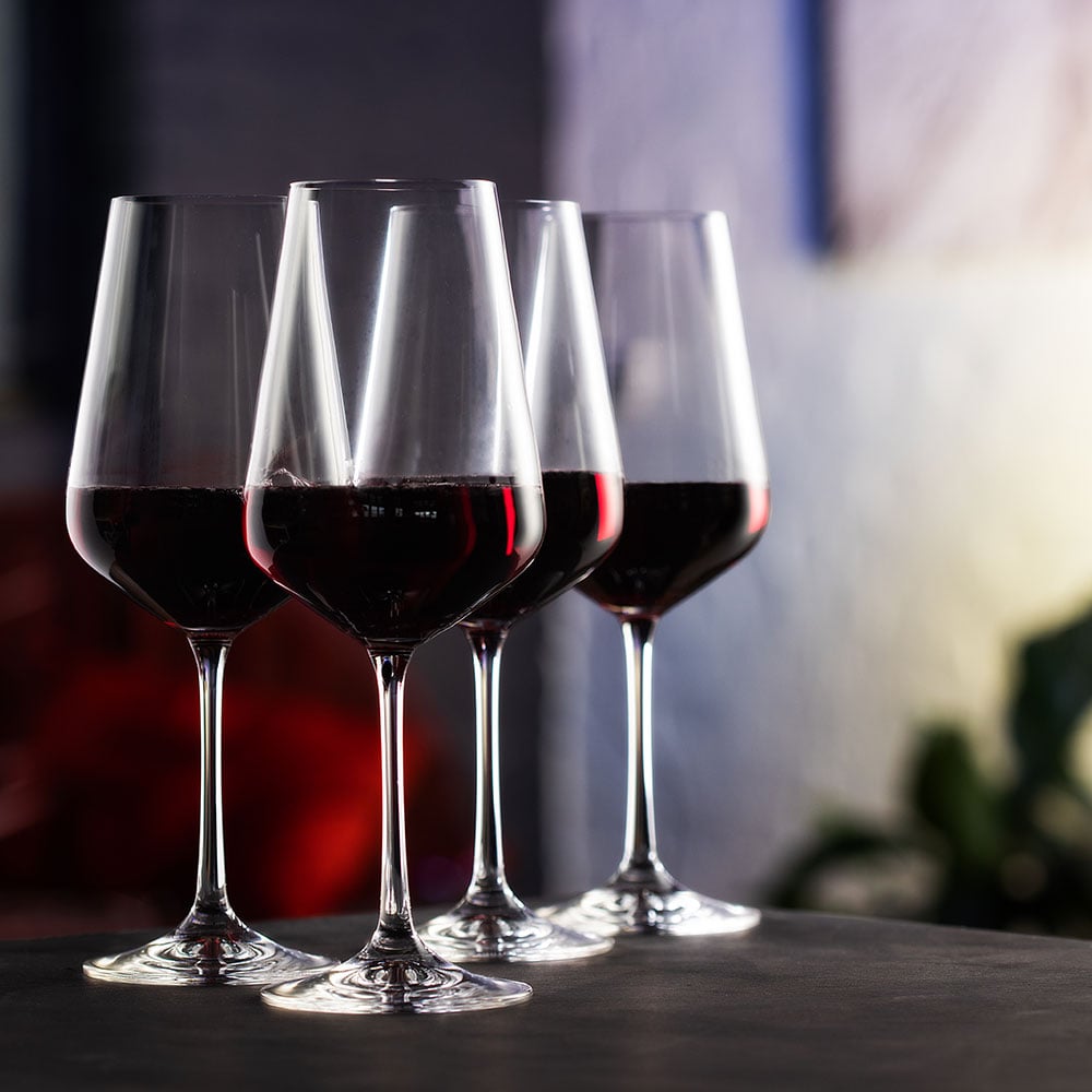Cheers 4 x Red Wine Glasses