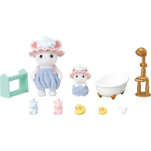 Sylvanian Families Bath Time Bubble Siblings