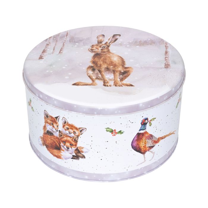 Wrendale - Christmas Medium Round Tin - Snowy Woodland