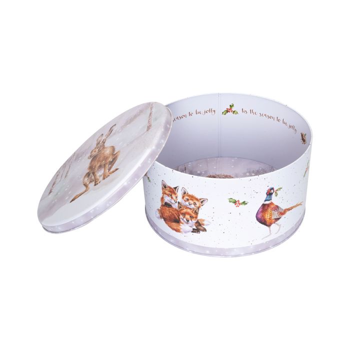 Wrendale - Christmas Medium Round Tin - Snowy Woodland
