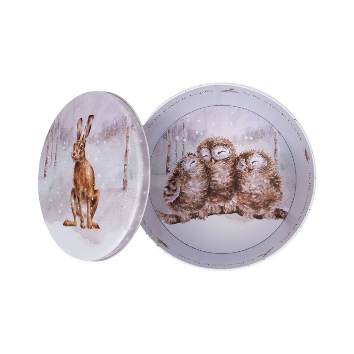 Wrendale - Christmas Medium Round Tin - Snowy Woodland