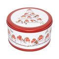Wrendale - Christmas Medium Round Tin - Traditional Red