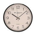 WM Widdop 30cm Slim Line Cased Wall Clock - Black
