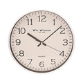 WM Widdop 30cm Slim Line Cased Wall Clock - White